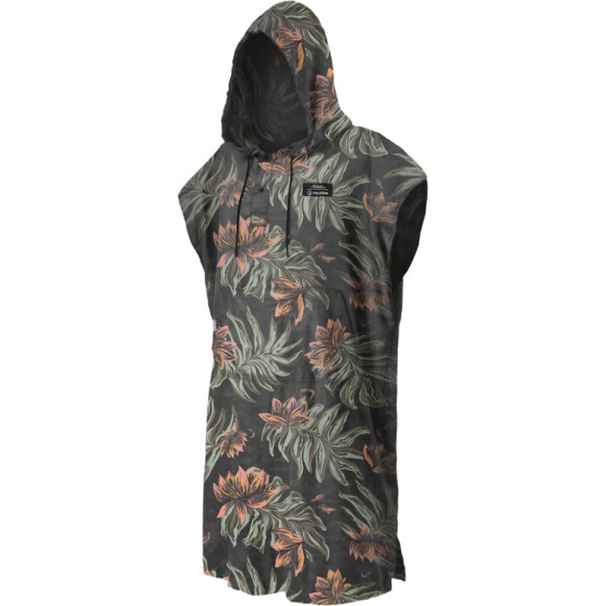 Пончо MATADOR Packable Towel Poncho (MVPO01MF) черное, с цветочным орнаментом